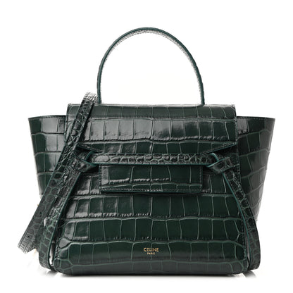 Celine Calfskin Crocodile Embossed Nano Belt Bag Amazone 1 of 10