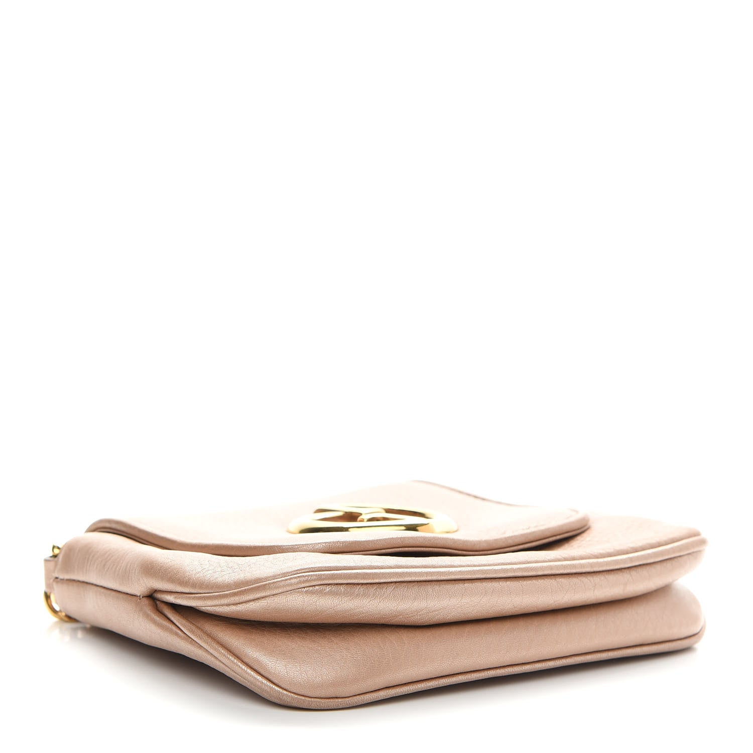 Gucci Pebbled Calfskin Small 1973 Chain Shoulder Bag Champagne 4 of 9