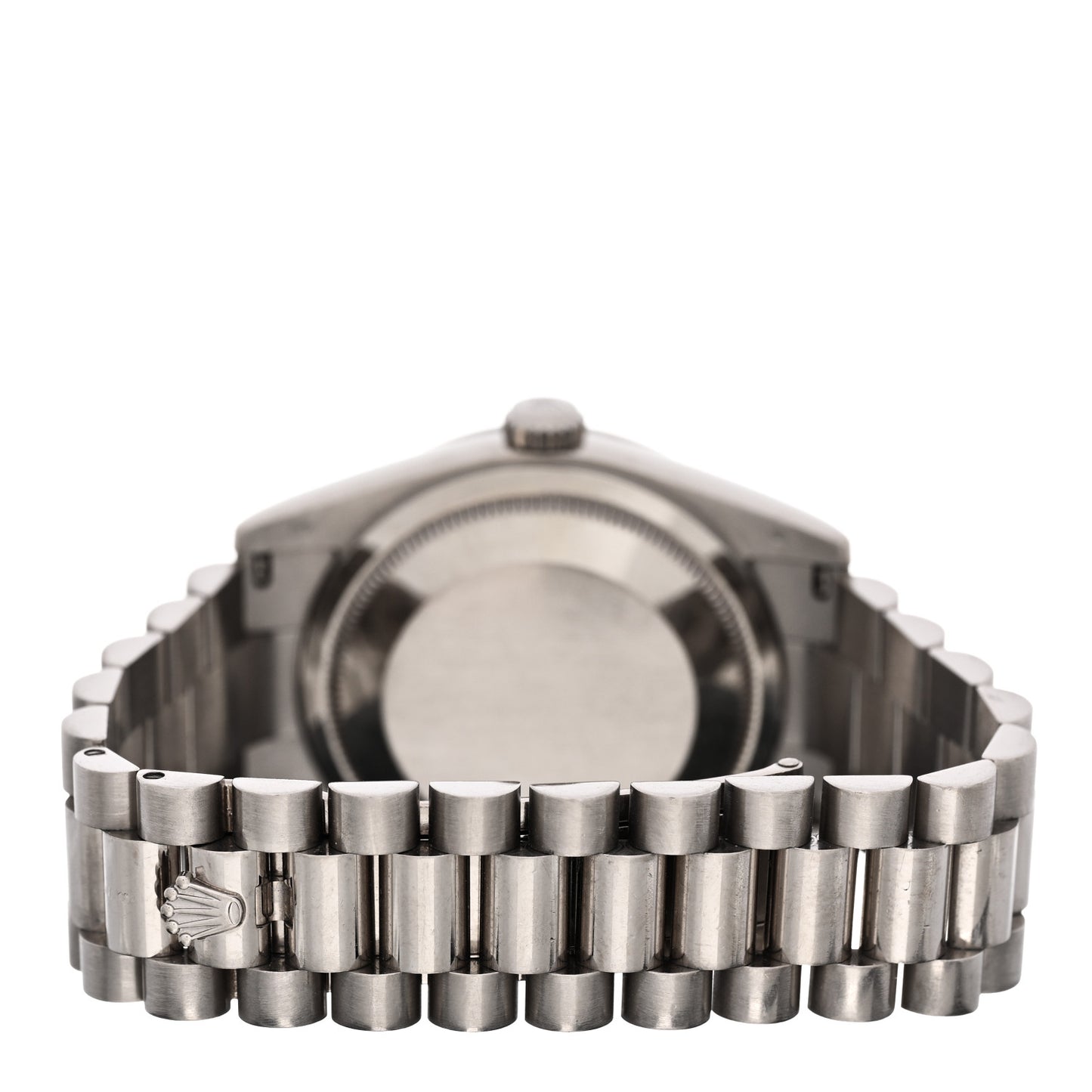 18K White Gold Diamond 36mm Oyster Perpetual Day-Date President Watch Silver 118239