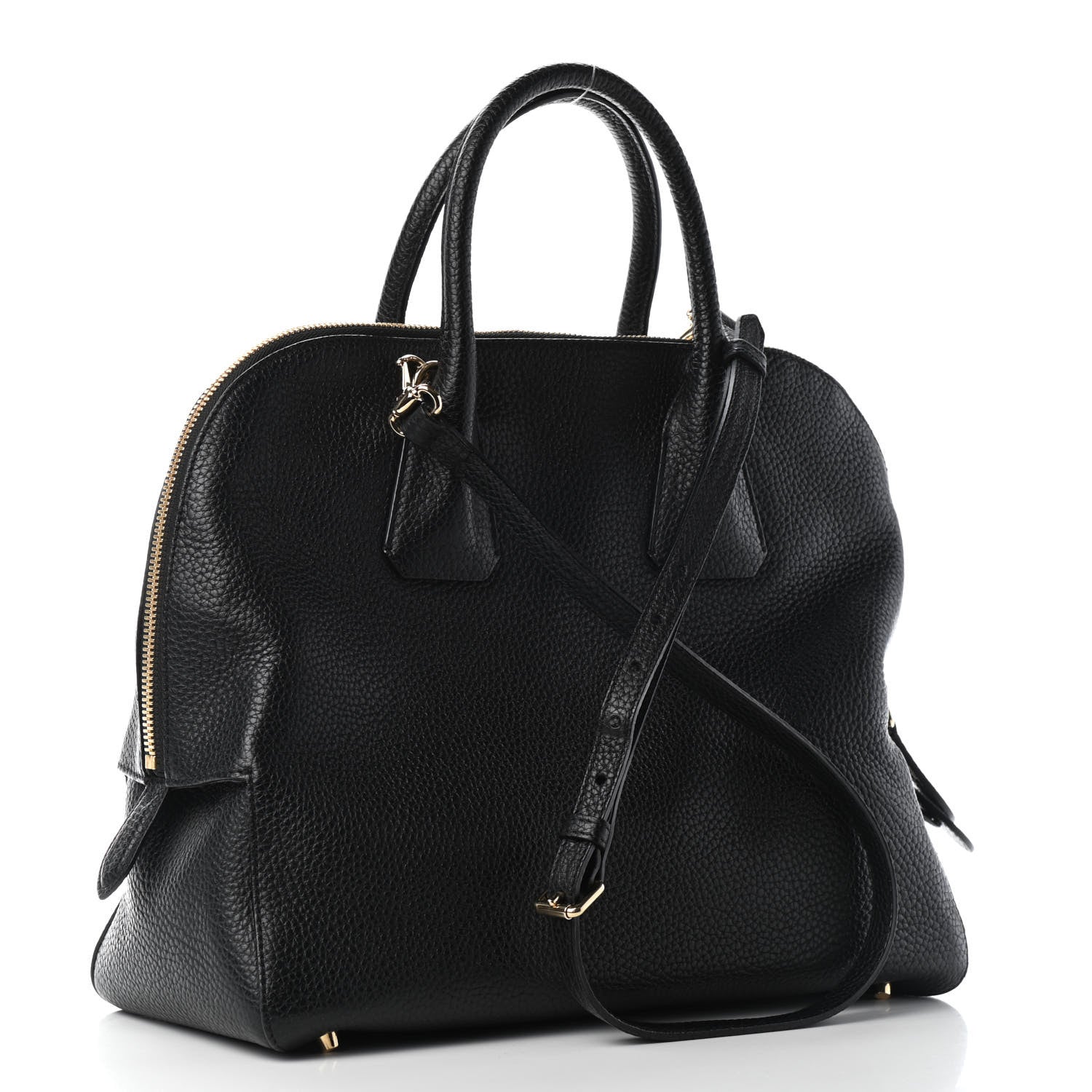 Burberry London Grainy Calfskin Medium Greenwood Bowling Bag Black 3 of 8