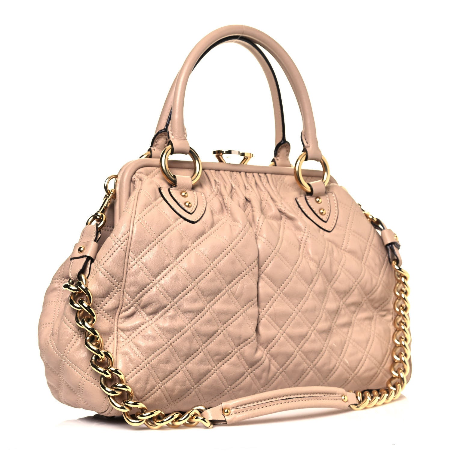 Marc Jacobs Calfskin Quilted Stam Beige 3 of 14