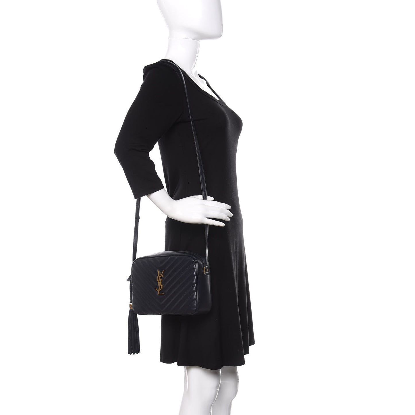 Calfskin Matelasse Monogram Lou Camera Bag Navy