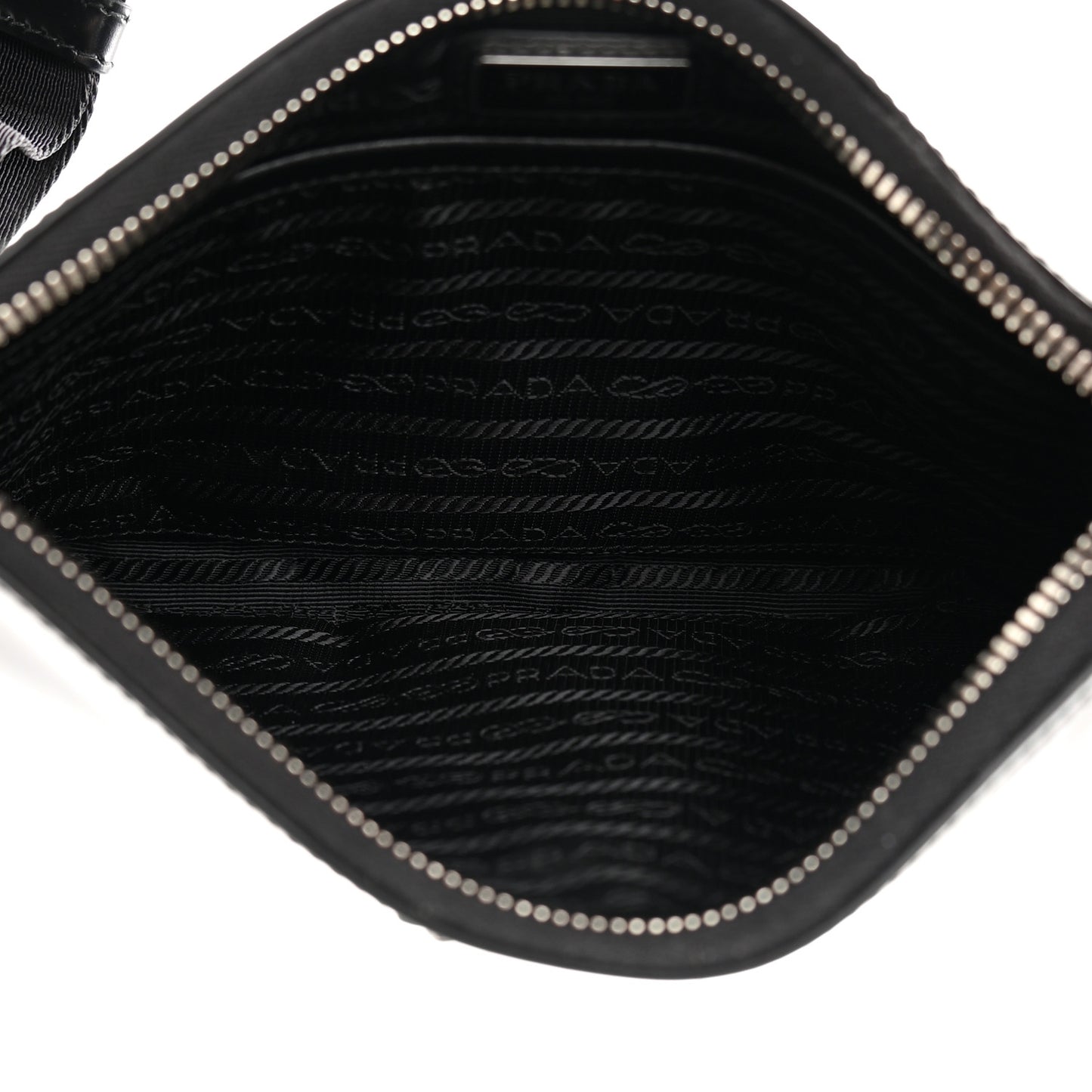 Spazzolato Pocket Pouch Shoulder Bag Black