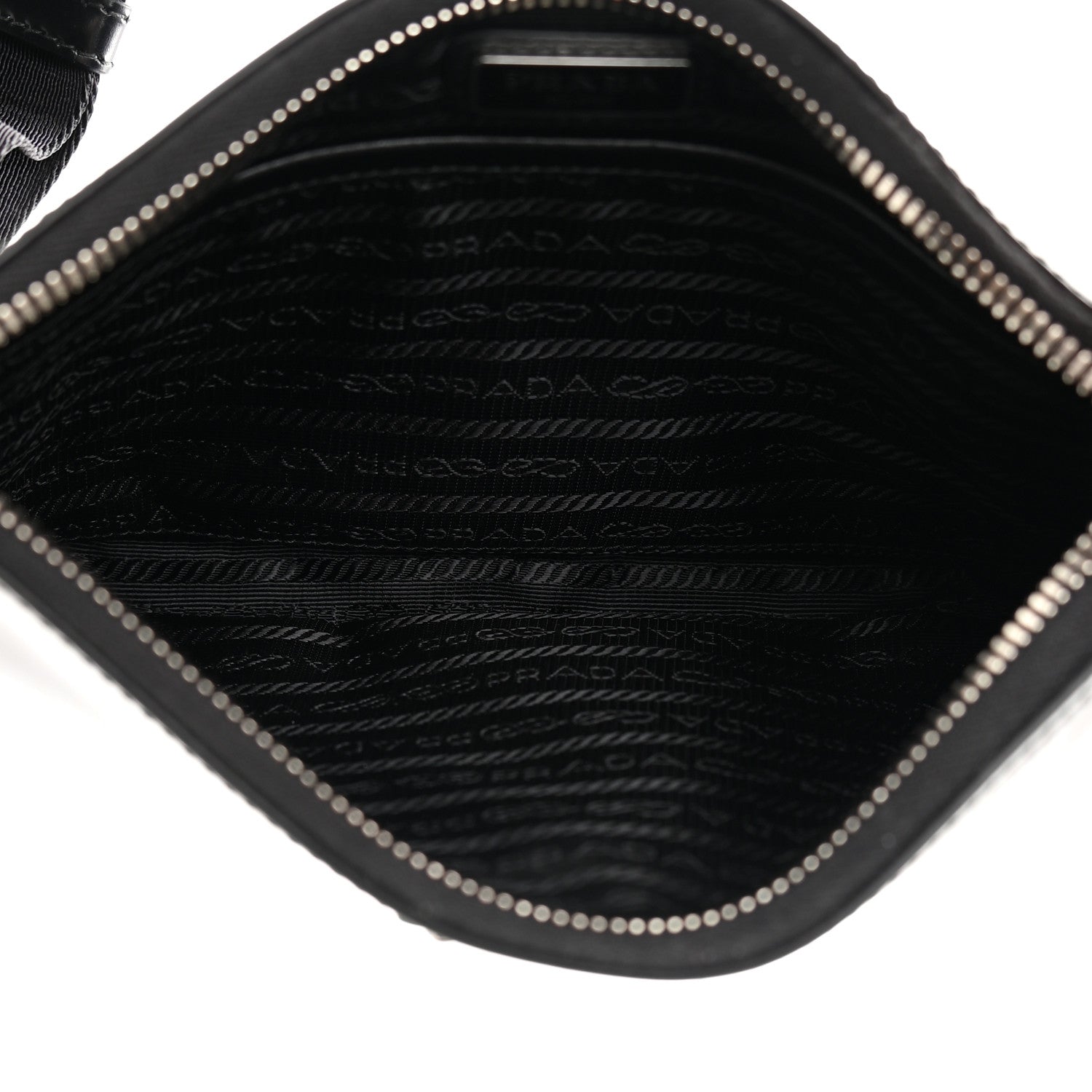 Prada Spazzolato Pocket Pouch Shoulder Bag Black 5 of 12