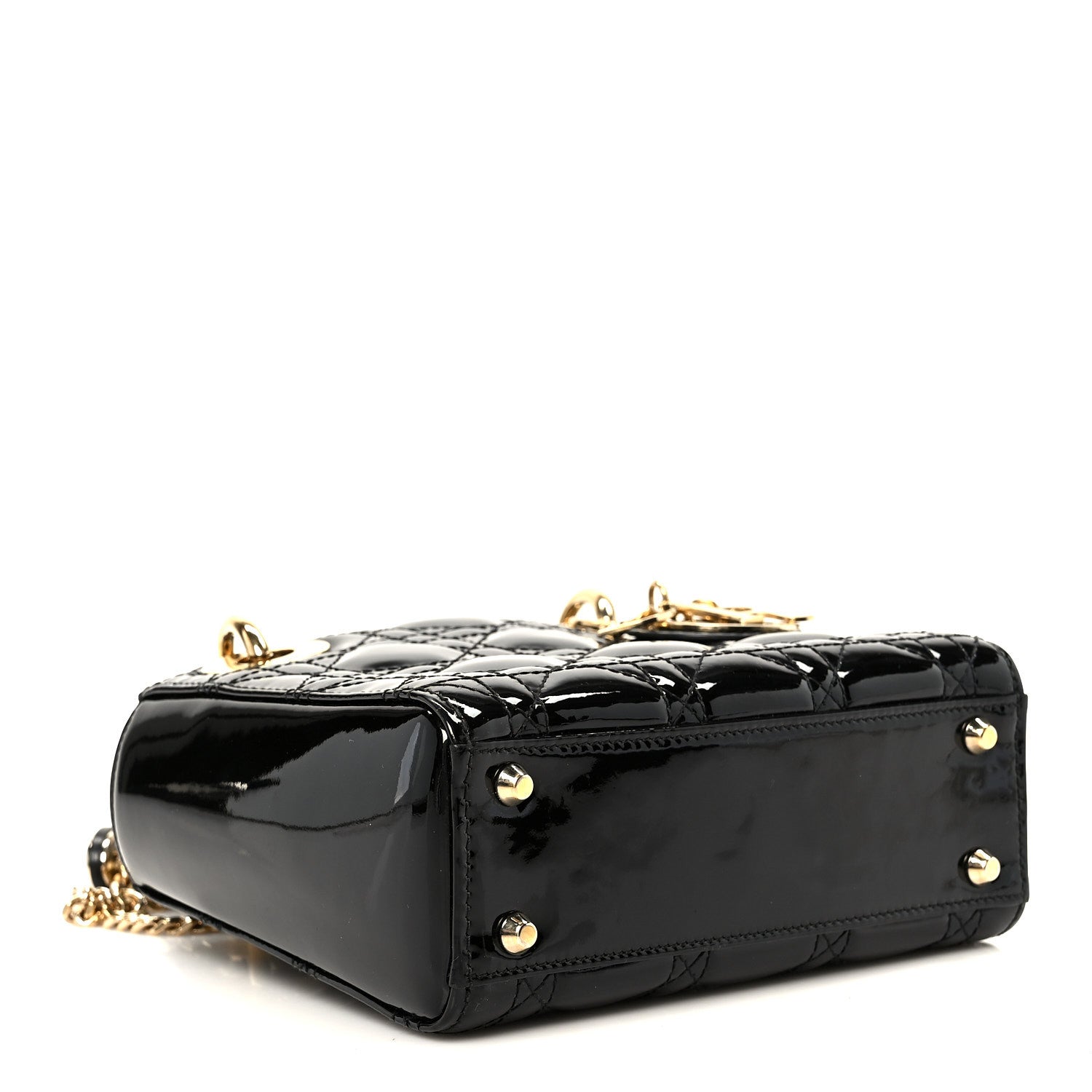 Christian Dior Patent Cannage Mini Lady Dior Black 3 of 9