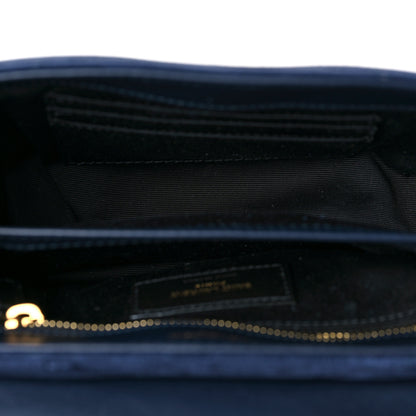 Saint Laurent Suede Toy Loulou Shoulder Bag Deep Marine 5 of 9