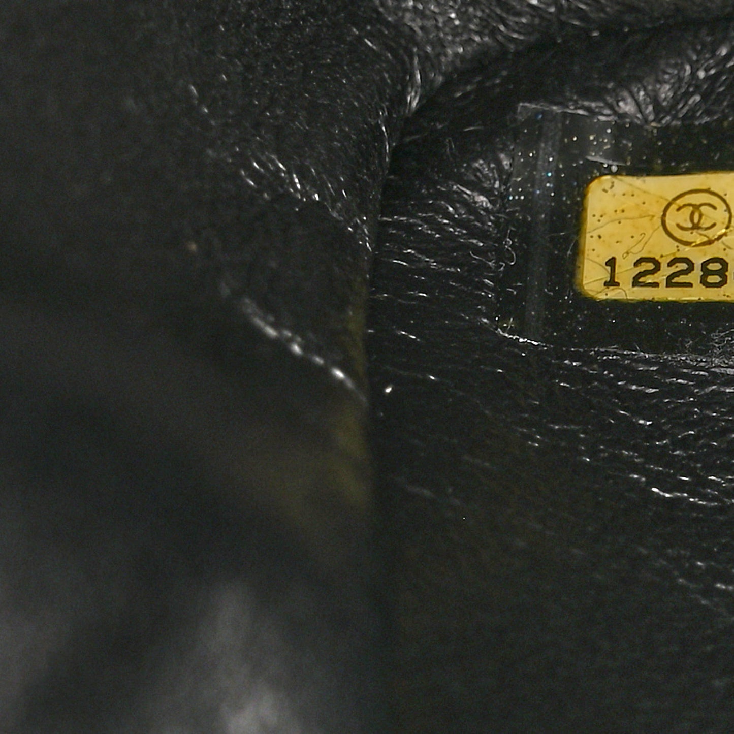 Patent Baguette Crystal CC Flap Bag Black