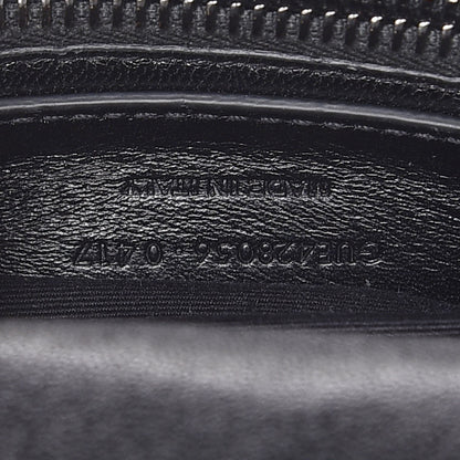 Saint Laurent Sheepskin Matelasse Chevron Monogram Medium College Bag Black 8 of 13