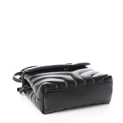 Saint Laurent Calfskin Y Quilted Monogram Toy Loulou Crossbody Bag Black 3 of 9