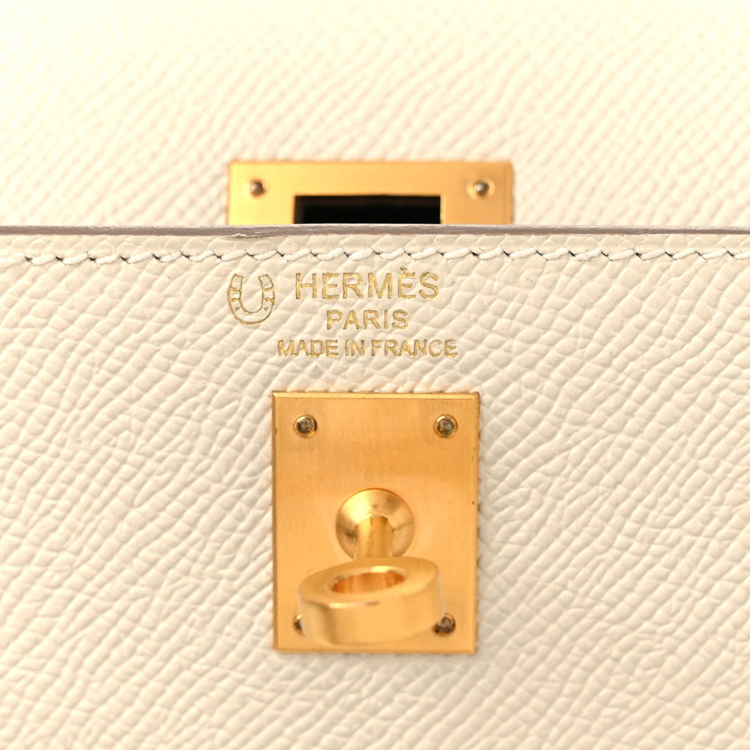 Hermes Epsom Horseshoe Kelly Sellier 25 Craie Gris Perle 6 of 12