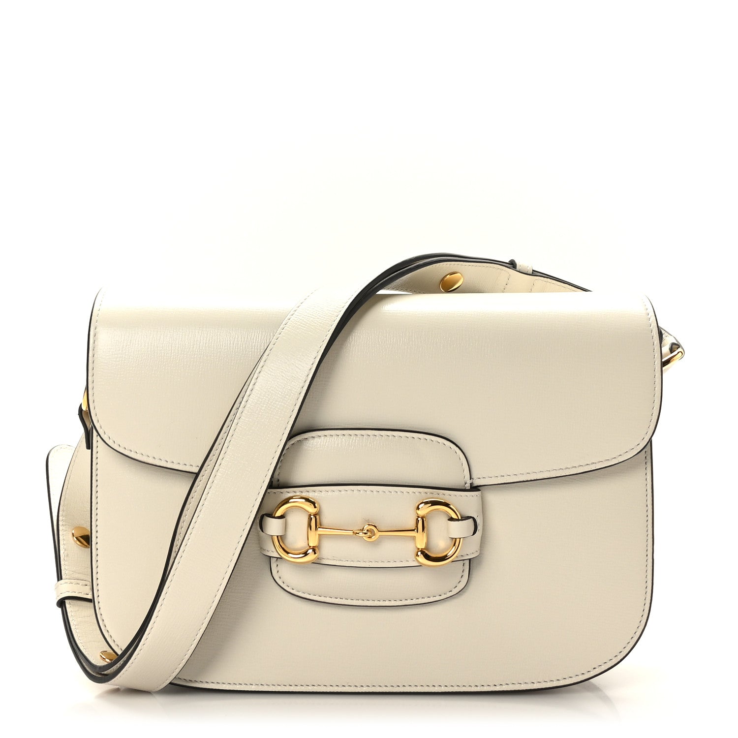 Gucci Azalea Calfskin Horsebit 1955 Shoulder Bag Mystic White 1 of 10