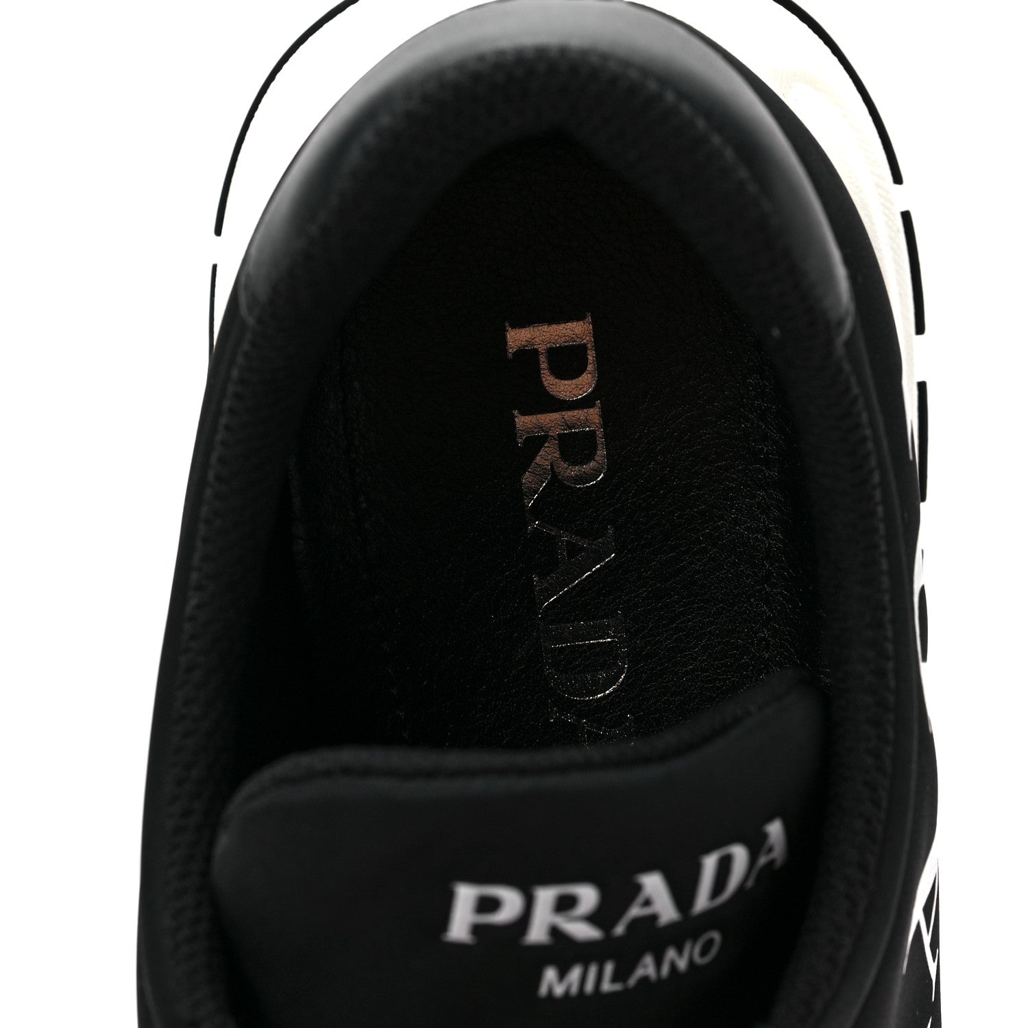Prada Nylon Gabardine Logo Mens Sneakers 8 Black 7 of 7