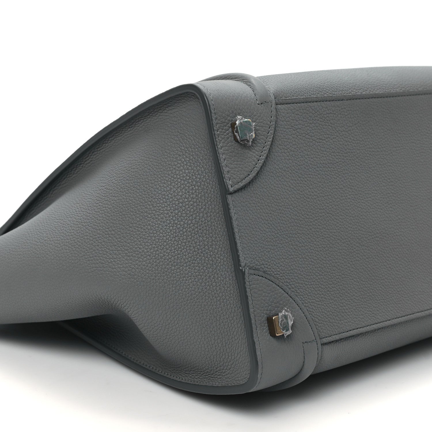 Celine Drummed Calfskin Mini Luggage Kohl 8 of 9