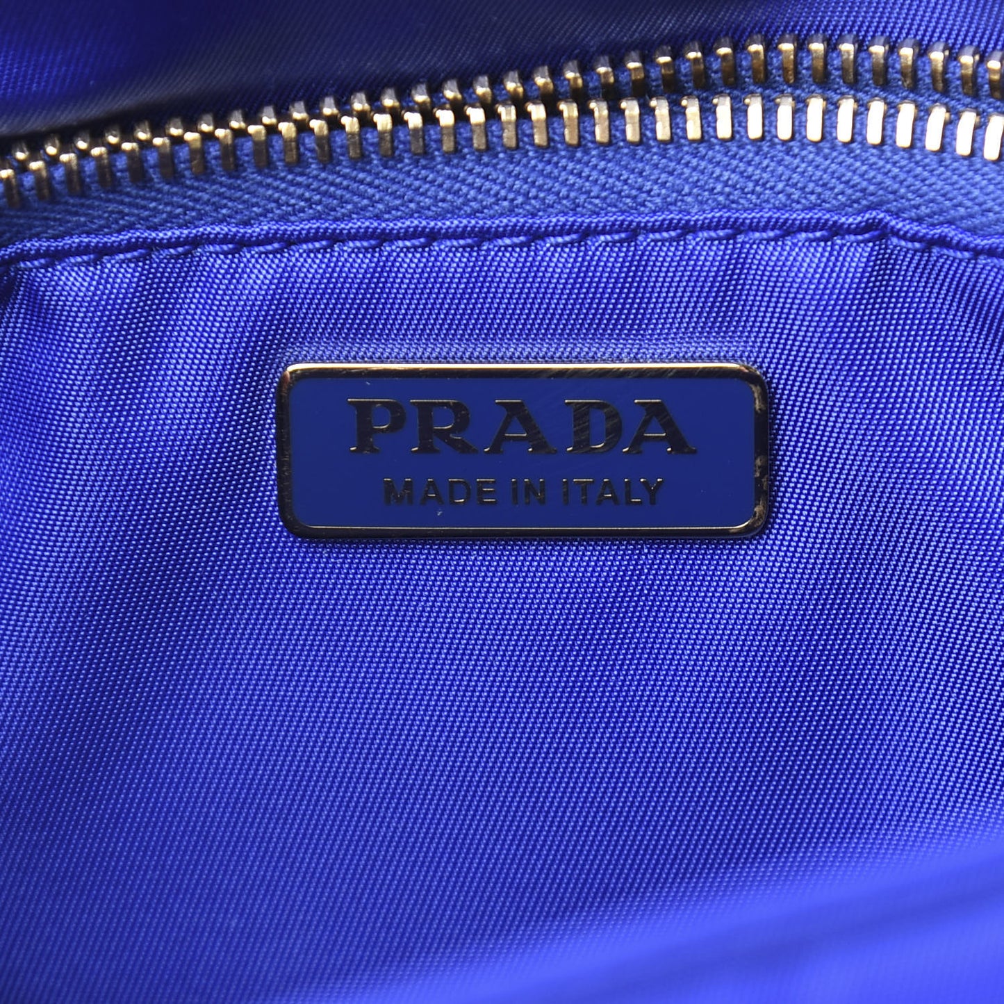 Nylon Tessuto Chain Shoulder Bag Indaco
