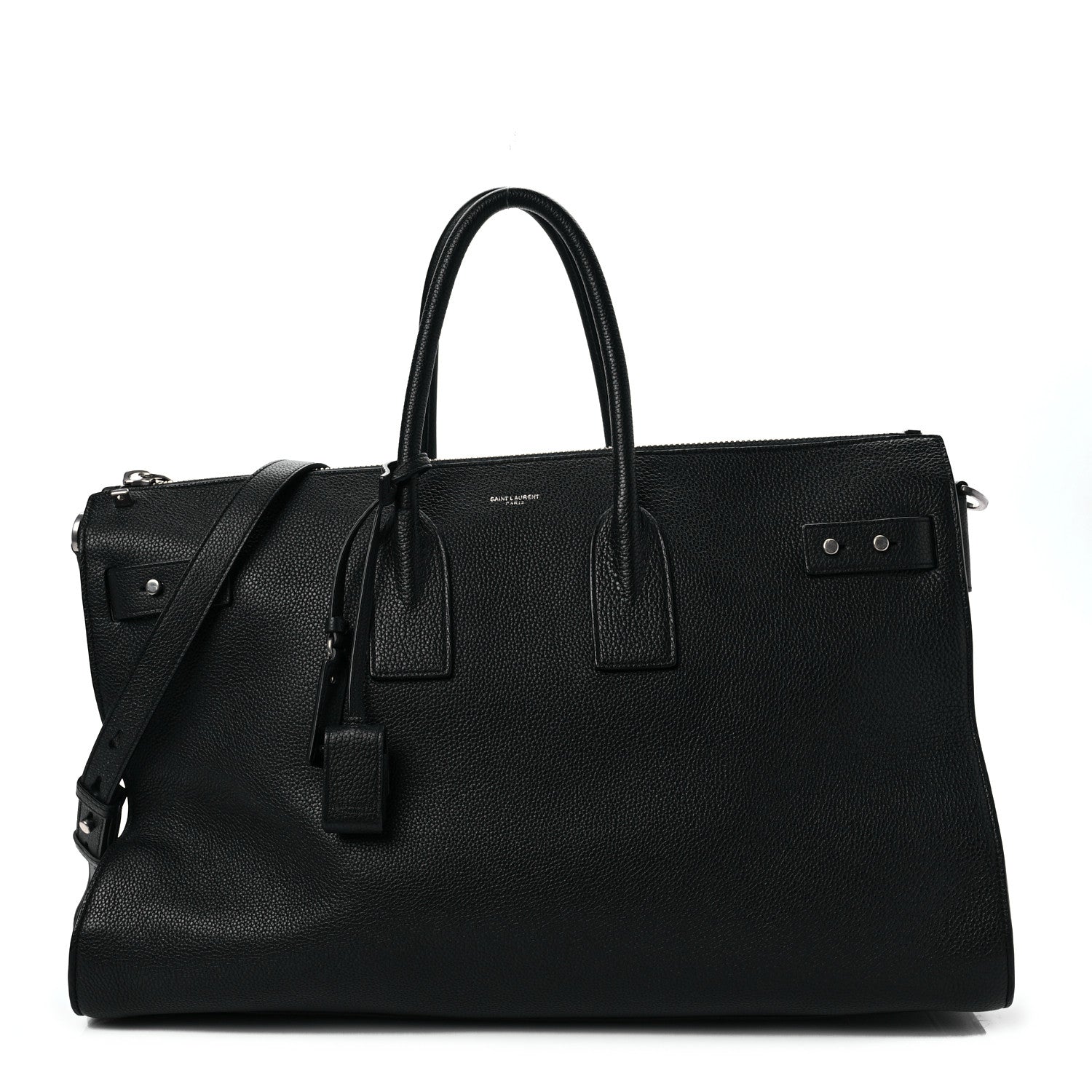 Saint Laurent Grained Calfskin 48H Sac De Jour Duffle Black 1 of 7