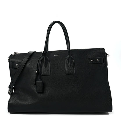 Saint Laurent Grained Calfskin 48H Sac De Jour Duffle Black 1 of 7