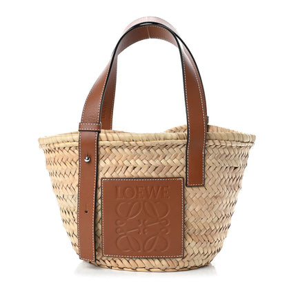 Loewe Raffia Small Basket Tote Bag Natural Tan 1 of 4