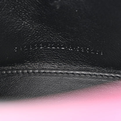 Balenciaga Metallic Shiny Calfskin Crocodile Embossed Hourglass Top Handle Bag XS Pink 8 of 11
