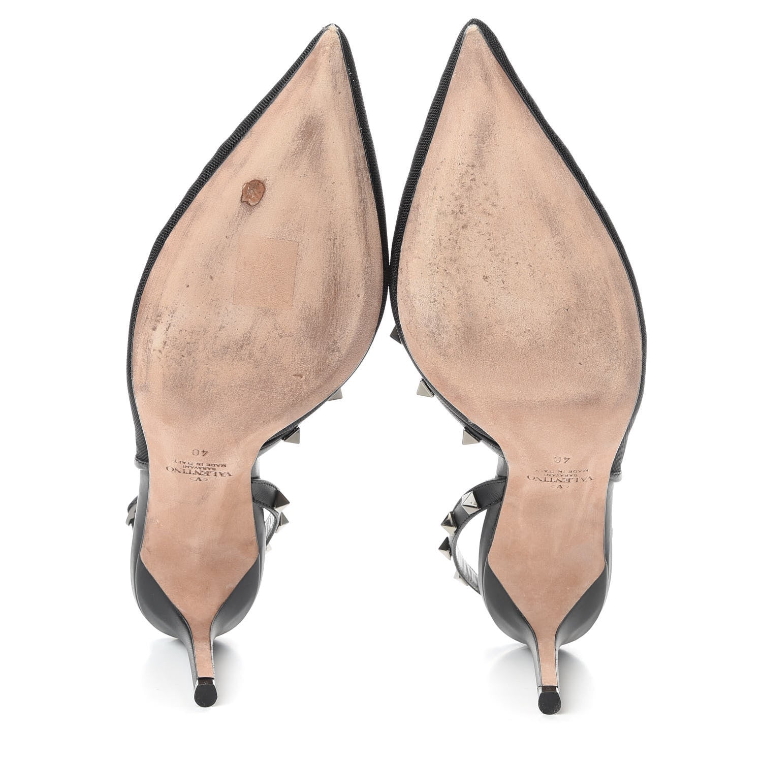 Valentino Garavani Mesh Rockstud Half D'Orsay Slingback 85mm Pumps 40 Black 5 of 8