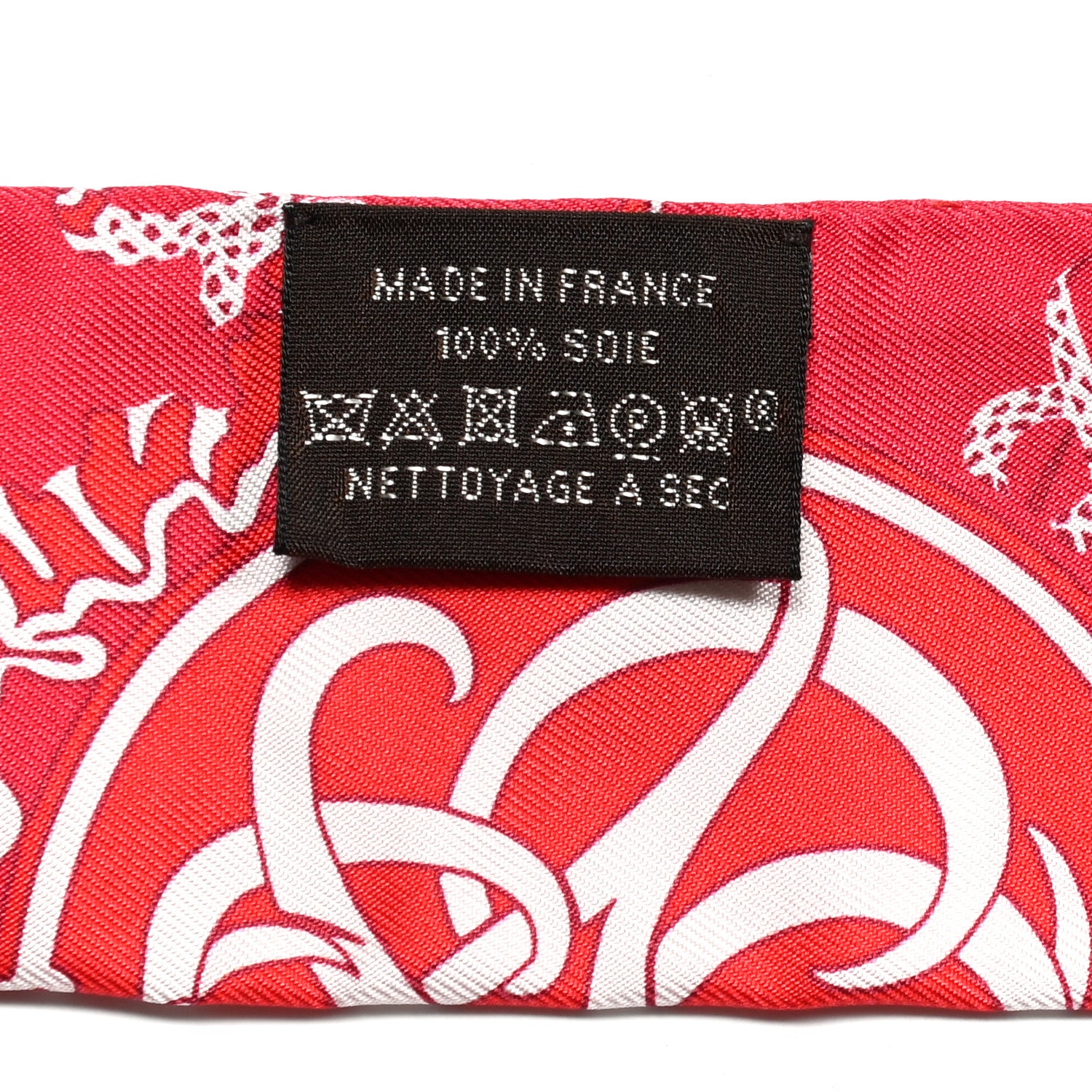 Hermes Silk Ex-Libris Twilly Fuchsia Rouge White 4 of 6