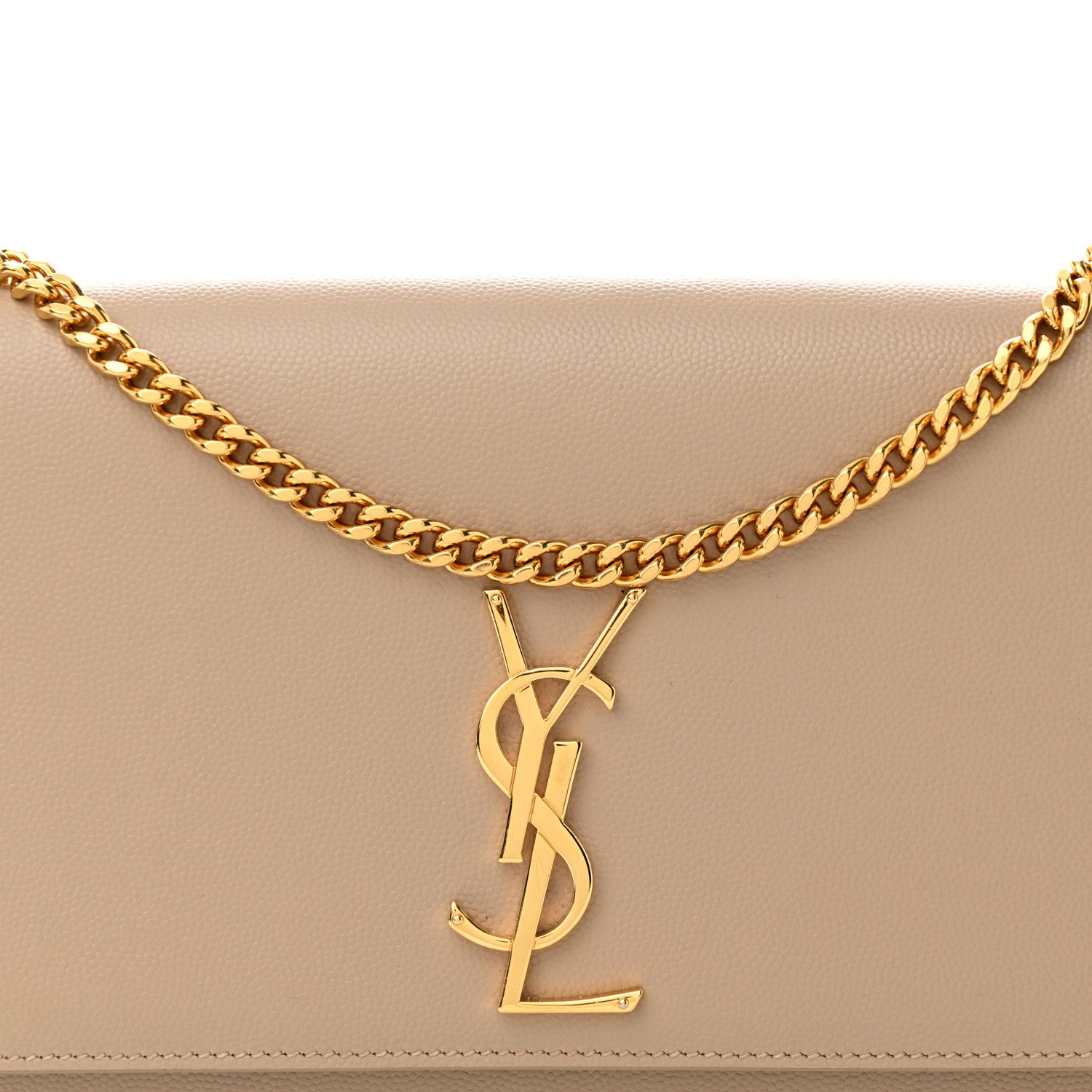 Saint Laurent Grain De Poudre Medium Monogram Kate Satchel Nude Powder 7 of 13