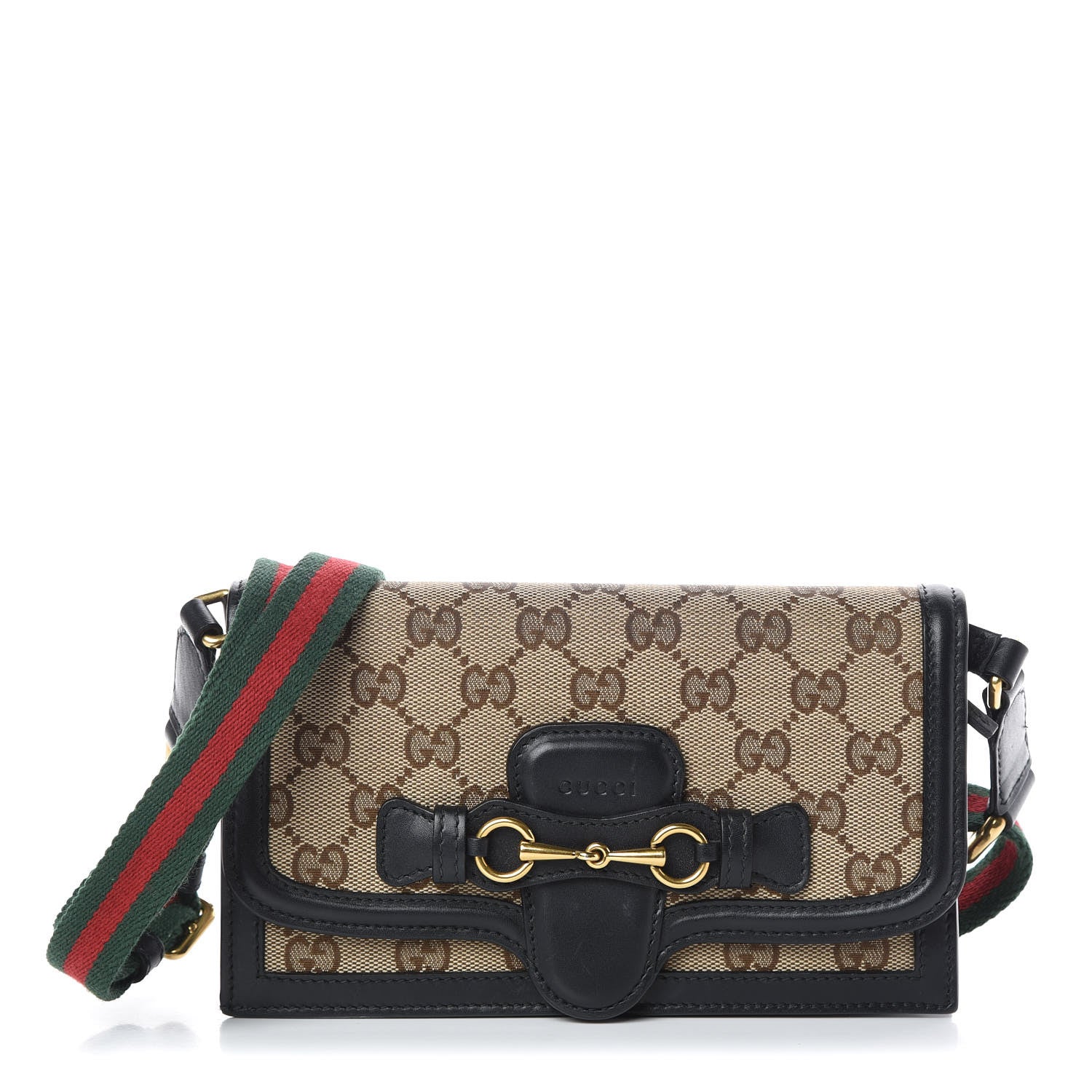 Gucci Monogram Lady Web Convertible Wallet Black 1 of 10