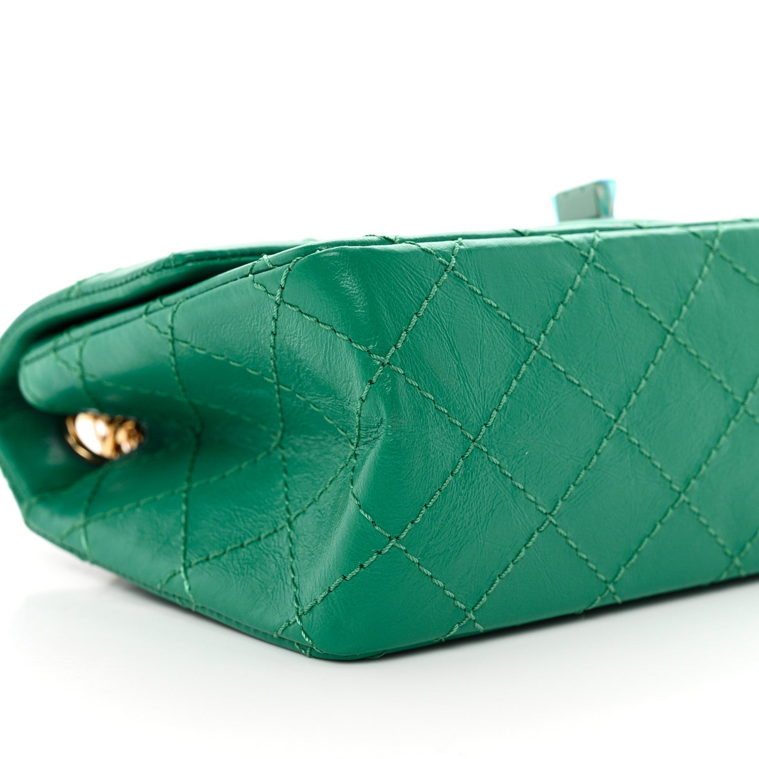 Chanel Aged Calfskin Quilted 2.55 Reissue Mini Flap Green 8 of 9