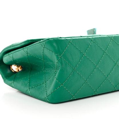 Chanel Aged Calfskin Quilted 2.55 Reissue Mini Flap Green 8 of 9