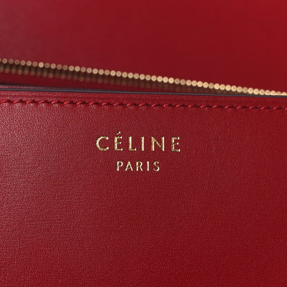 Celine Box Calfskin Medium Classic Box Flap Bag Red 7 of 11