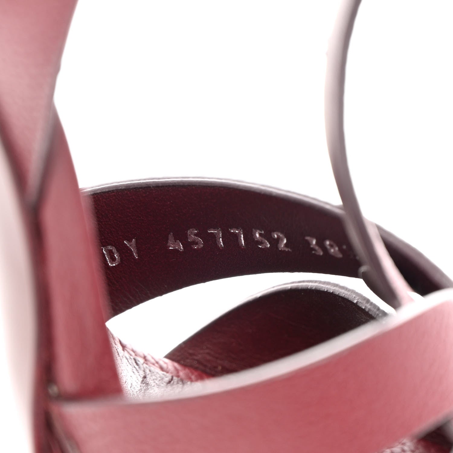 Saint Laurent Grained Calfskin Tribute 105 Platform Sandals 38.5 Rouge Legion 6 of 11