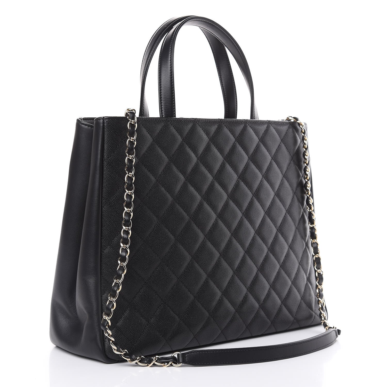 Chanel Caviar Quilted Large Business Affinity Shopping Bag Black 3 of 10