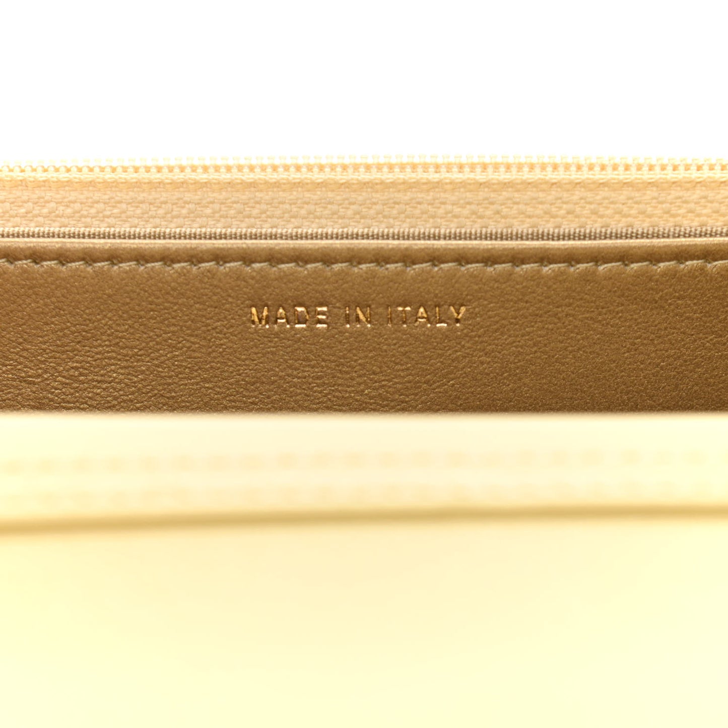 Lambskin Quilted Pearl Crush Wallet on Chain WOC Yellow