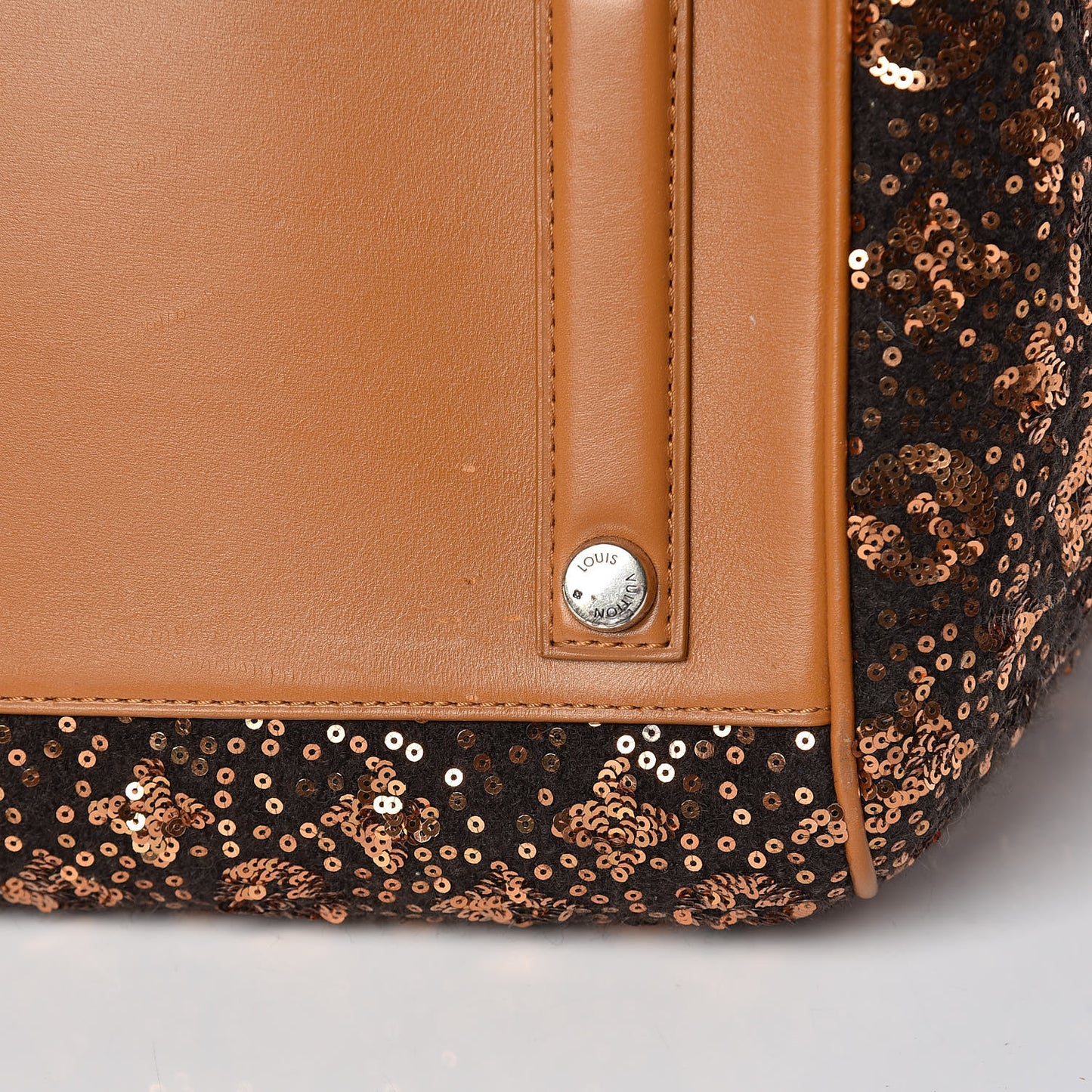 Sequin Monogram Sunshine Express North South Gold