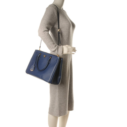 Prada Saffiano Medium Galleria Double Zip Tote Bluette 2 of 9