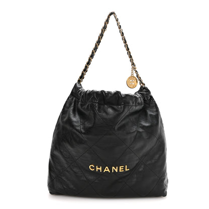 Chanel Shiny Calfskin Quilted Chanel 22 Black 1 of 11
