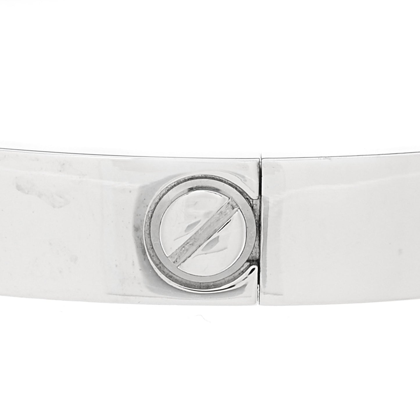 18K White Gold 10 Diamond LOVE Bracelet 16