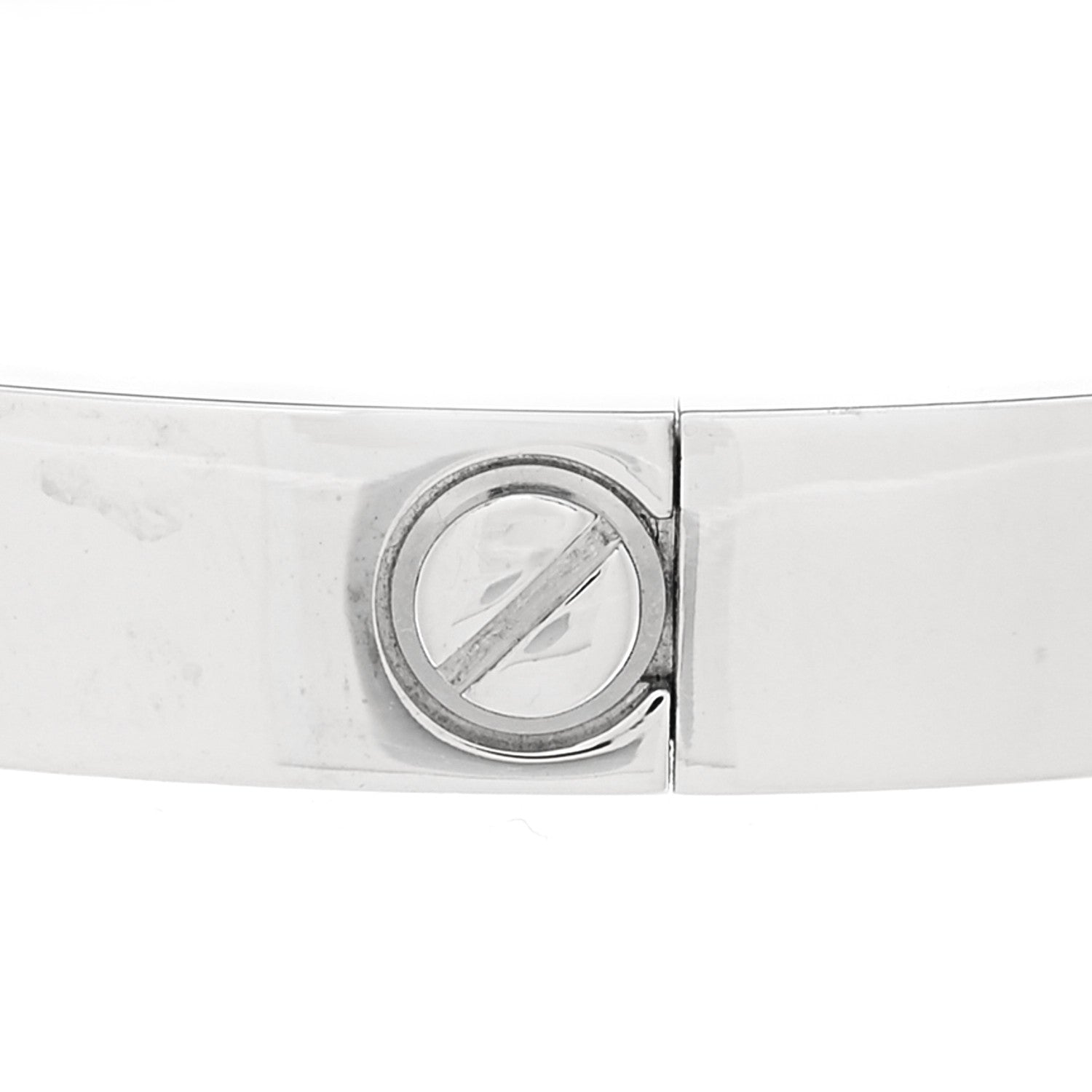 Cartier 18K White Gold 10 Diamond LOVE Bracelet 16 8 of 9