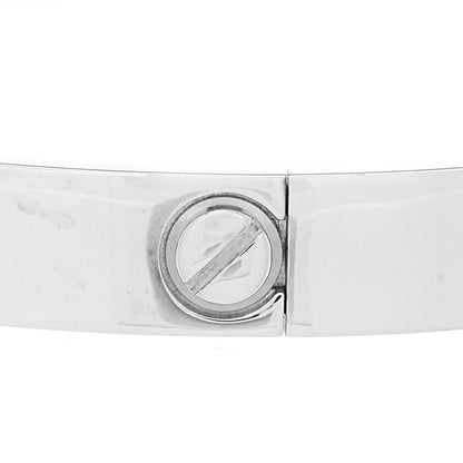 Cartier 18K White Gold 10 Diamond LOVE Bracelet 16 8 of 9