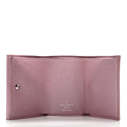 Louis Vuitton Metallic Calfskin Lockmini Wallet Pink 5 of 13