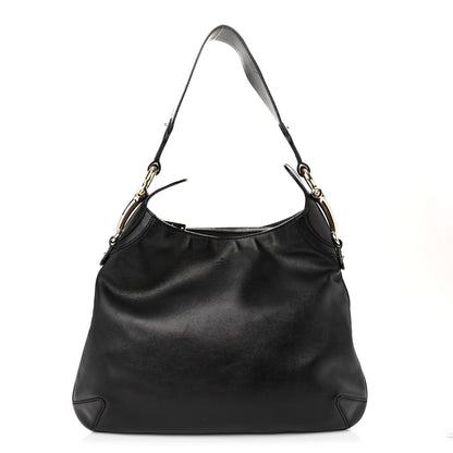 Gucci Calfskin Creole Hobo Black 1 of 10