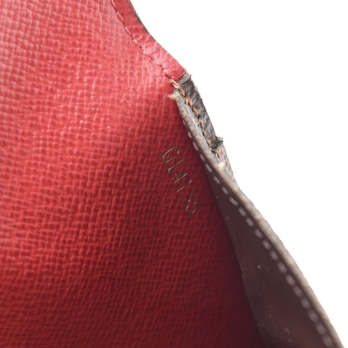 Damier Ebene Josephine Wallet Red