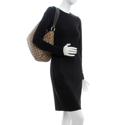 Gucci Monogram Large New Ladies Web Hobo Dark Brown 2 of 16