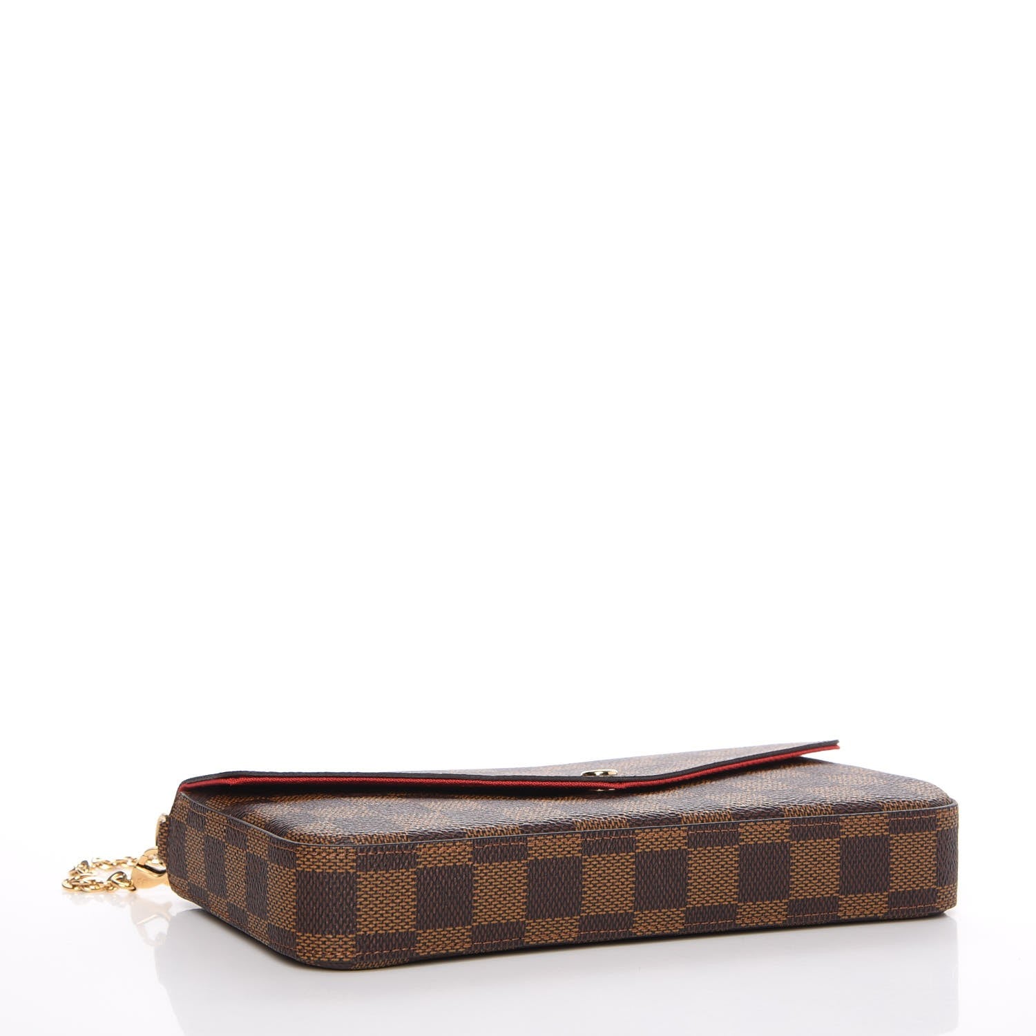 Louis Vuitton Damier Ebene Pochette Felicie Chain Wallet 4 of 13