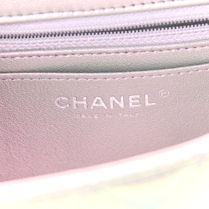 Chanel Iridescent Calfskin Quilted Mini Rectangular Flap Light Purple 6 of 9