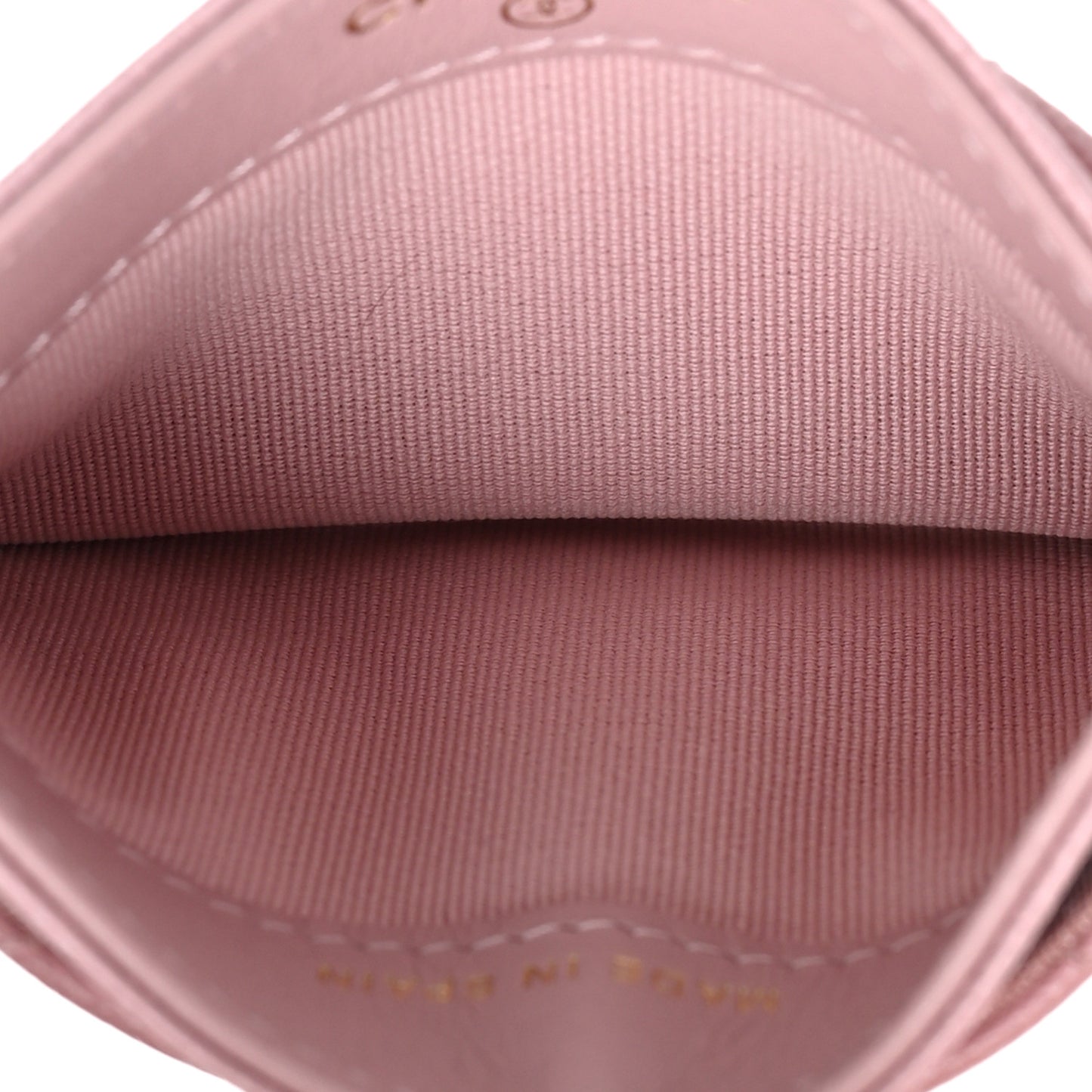 Caviar Quilted Studded CC Card Holder Light Pink
