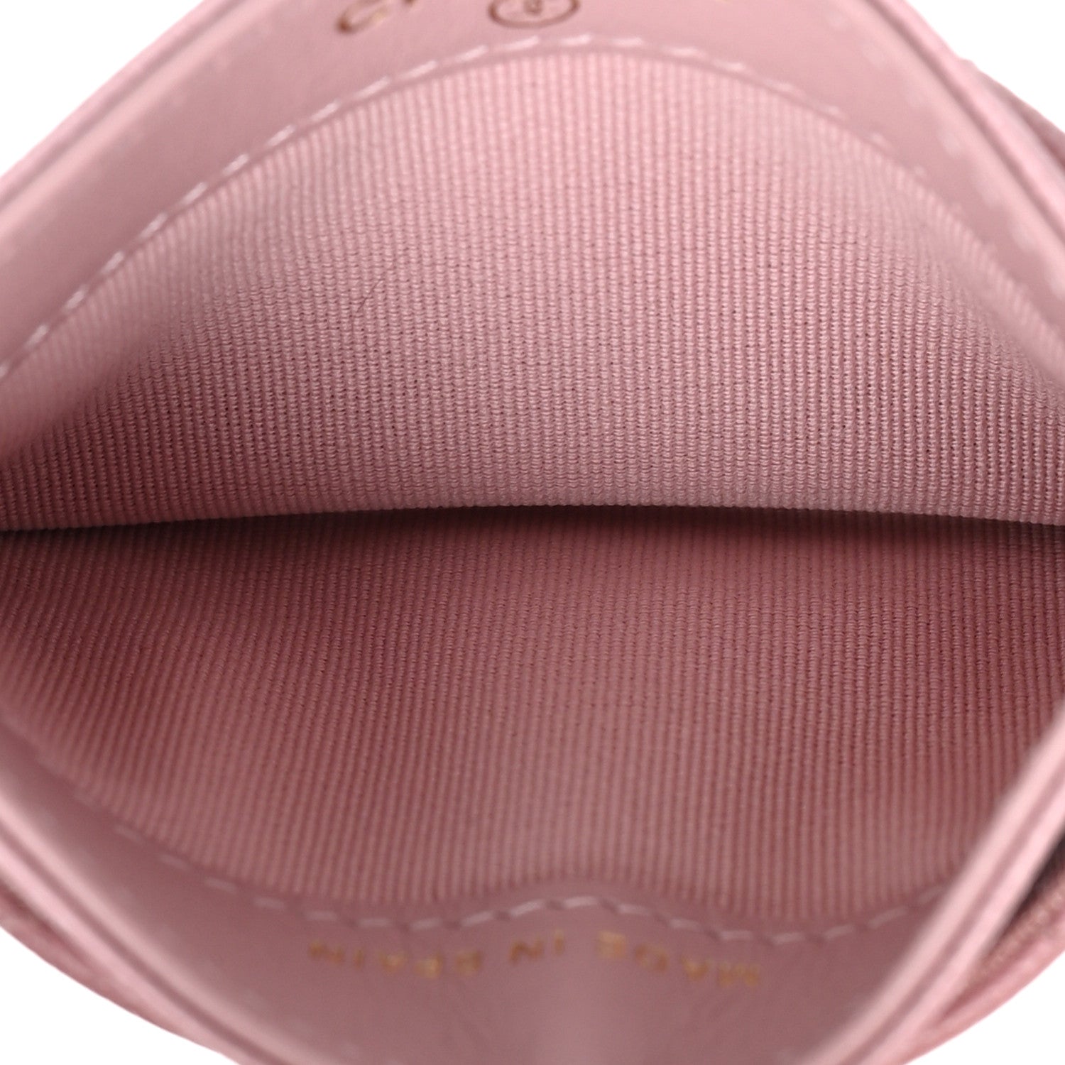 Chanel Caviar Quilted Studded CC Card Holder Light Pink 5 of 9