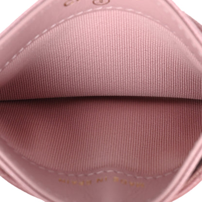 Chanel Caviar Quilted Studded CC Card Holder Light Pink 5 of 9