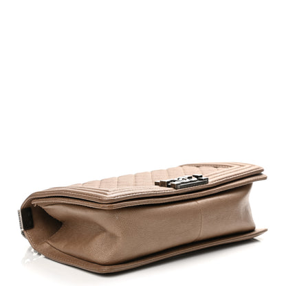 Chanel Grained Calfskin Quilted Medium Boy Flap Light Brown 4 of 16