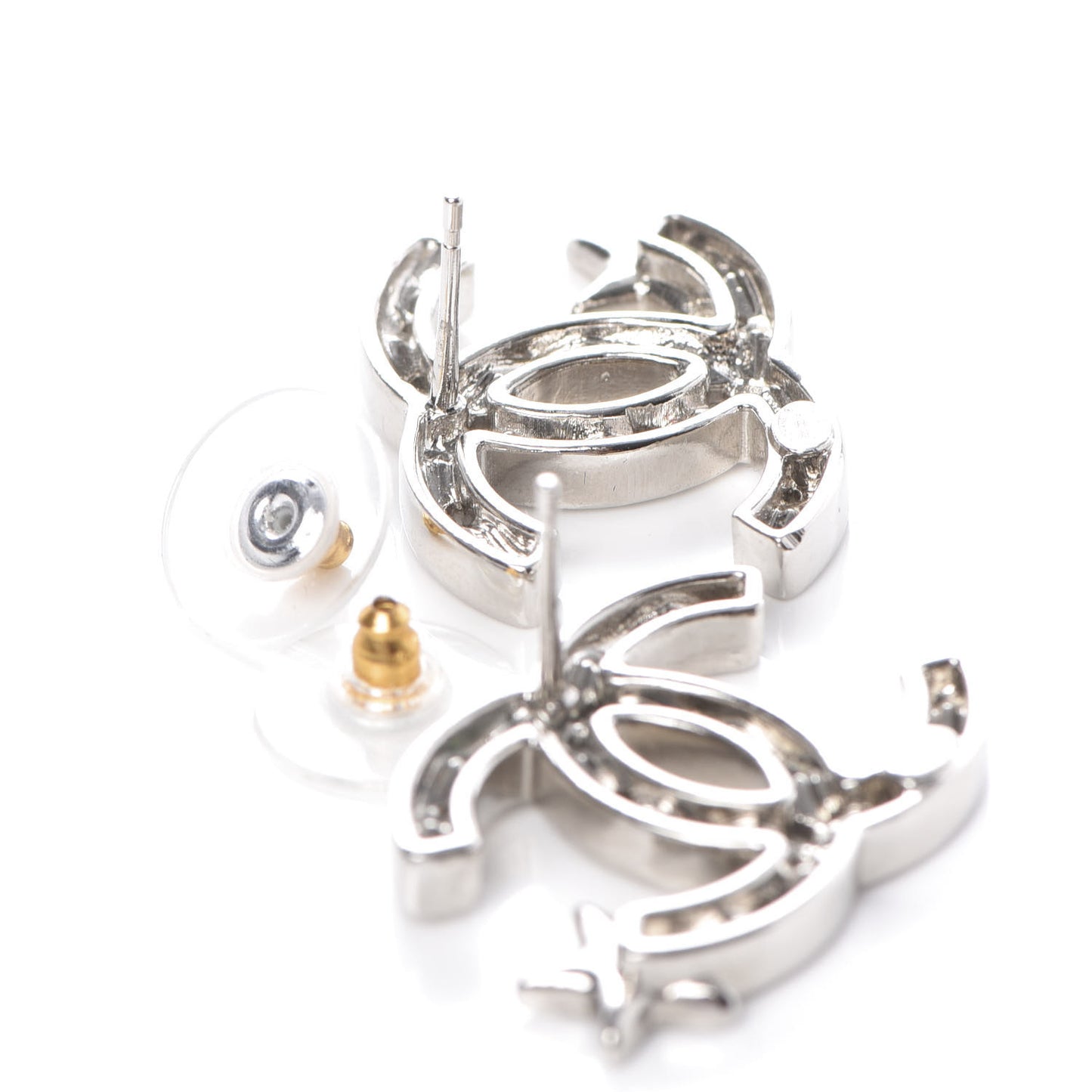 Crystal CC Starfall Earrings Silver