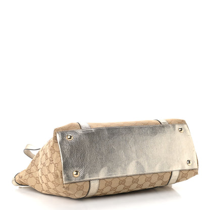 Gucci Monogram Medium Abbey Tote Gold 3 of 12